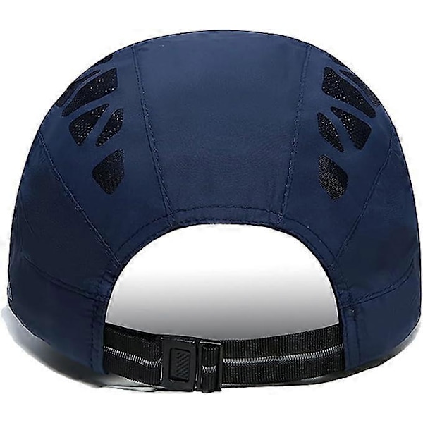 Herrar Peaked Cap, Flat Cap, Justerbar Snabbtorkande Mesh, Andningsbar Basker, Herrarnas Basker (Mörkgrå dark blue