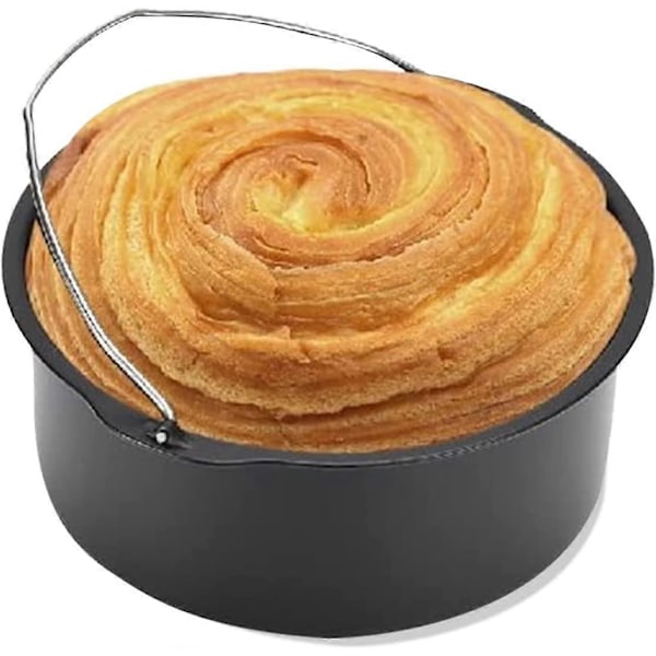 Kageform Kulstofstål Non-Stick med Håndtag Hård Husholdningsform Bageforme (8 tommer) 7 Inch
