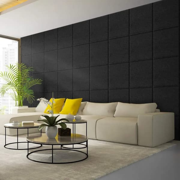 Acoustic Panel 12 Pcs Acoustic Panels Self-Adhesive, High-Density Wall Panel, 30*30cm, Black