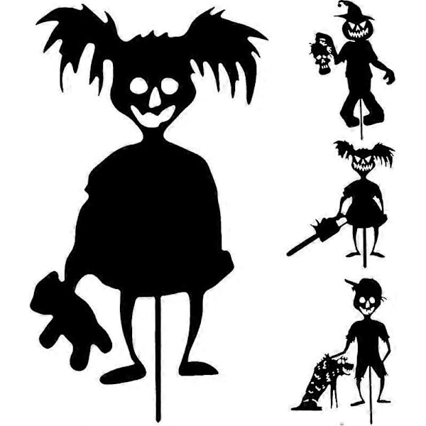 Halloween-koriste ulkokoriste, Lasten haamu metallitaide piha kyltit panokset Pelottava Halloween-koriste ulkokoristeet GIRL A