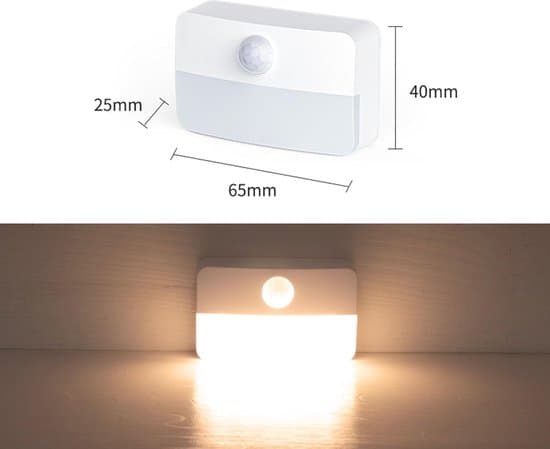 LED Night Light with Motion Sensor (6 pieces) - Sensor Night Lights - Night Light for Children's Room - Square Night Light - Children & Baby - Warm Light