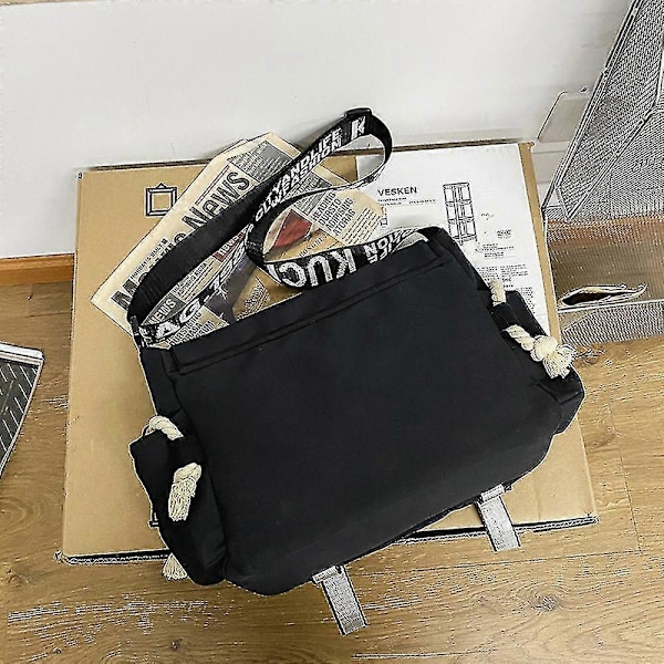 Messenger taske til Unisex Casual Bag Tooling Fashion Messenger Bag vit