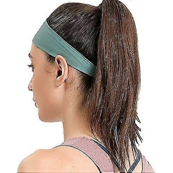Icke-halksport svettband för kvinnor, löpband för män, fitnessövning elastiskt löpband mörkt rosa