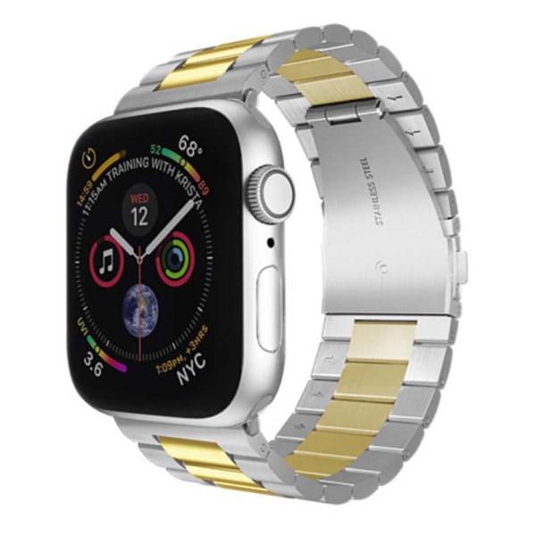 Kompatibel Apple Watch Band 38mm-40mm/42mm-44mm Ersättningsmetallband i rostfritt stål -42-44mm guld