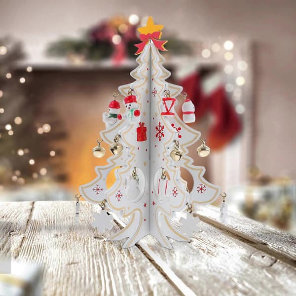 Træ juletræ mini julemodel til julefestdekoration
