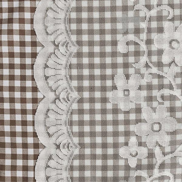 Gardinpanel til køkken og bad, stanglomme lysfiltrerende polyester med gingham-kant til skabsfront til hjemmebrug 100 70cm blå Blue 100 70cm