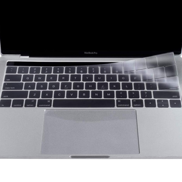Ultratunnt tangentbordsskydd kompatibelt med MacBook Pro-Transparent