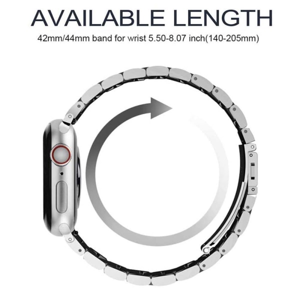 Kompatibelt Apple Watch-armbånd 38mm-40mm/42mm-44mm Erstatning Rustfritt Stål Metallbånd -42-44mm gull