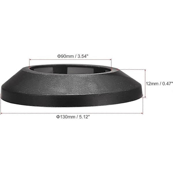 10 kpl Koristeellisia PP-muovisia patteriputkien suojuksia 90 mm musta