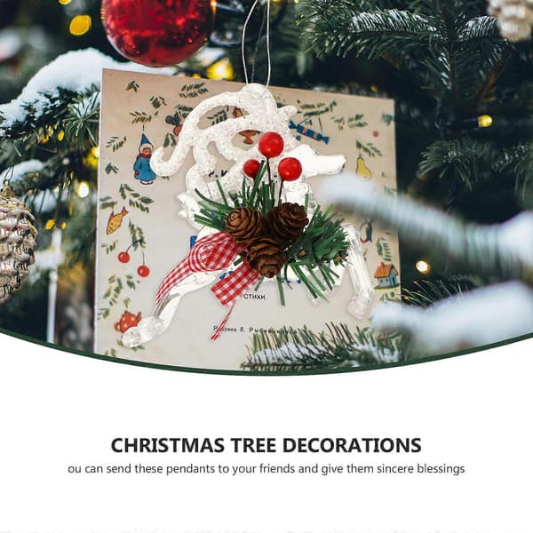 Juleophæng i akryl til højtiden, 2-pak