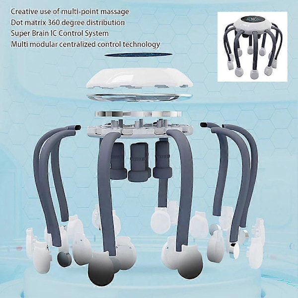 Elektrisk Huvudmassage, Scalp Massager, Wrap Around Huvudmassage, Present till Vänner och Familj A