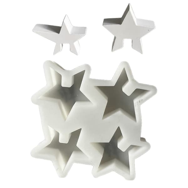 Silikonfigurform Silikonlysformer DIY Leireformer Stjerneformede DIY Håndlagingsformer Silikonmateriale for DIY