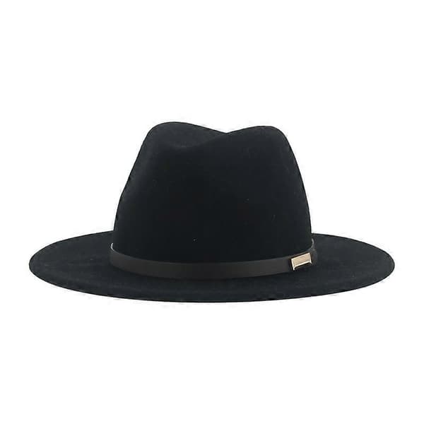 Hatte til kvinder 100% uld Fedoras Vinter Damehat Grå Sort Luksus Bryllupsfest Tophat Herrehatte Pamelas Y Tocados Para Bodas