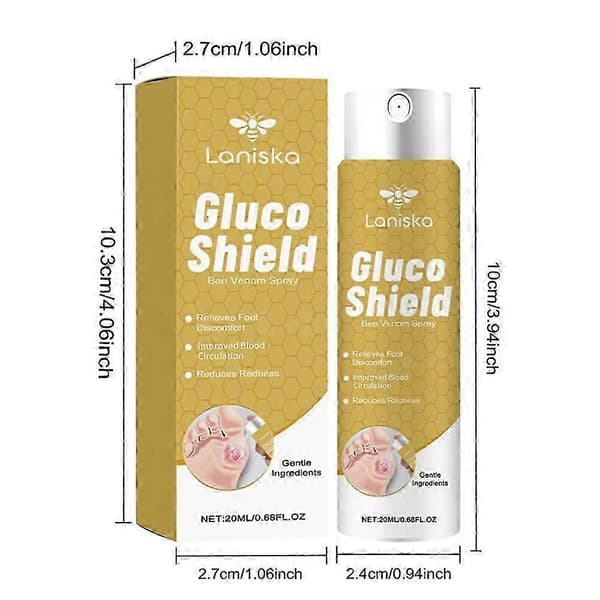 Gluco-Shield Bee-Venom Sår Spray Lang Beskyttelse Lange Kontorarbeidstimer_ecs 2pcs