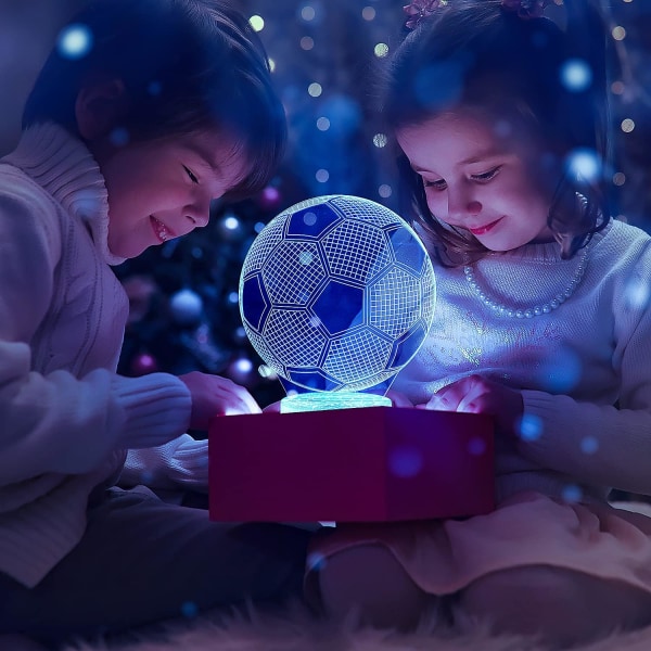 Fotbollsnattlampa, 3D LED-ljuslampa för barn, nattlampa för fotboll, födelsedagspresent, 16 färger
