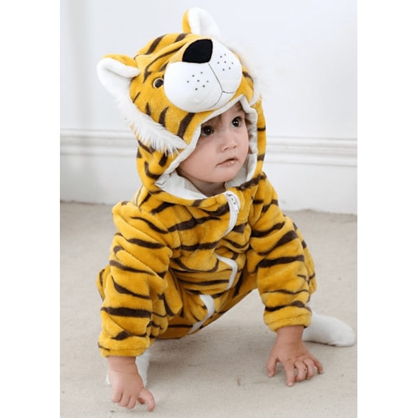 Suloiset piirretyt yöasut – Mukavat ja söpöt flanellipyjamat polyesterikankaasta vertaansa vailla olevaan mukavuuteen ja tyyliin (tiikeri, 80cm) tiger 80cm