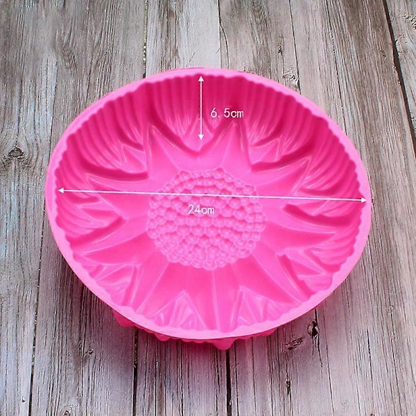 Silikoneform, 29 cm Solsikke Fødselsdagskageform Silikone Bageforme Festkage Bageudstyr