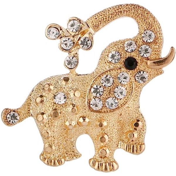 Retro Elefant Brosch Pins Kristall Strass Djur Lapel Pin Mode Smycken Kostym Broscher Tillbehör för Kvinnor Män Klänning