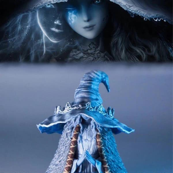 Ranni The Elden Ring-figur med avtakbar hatt, skrivebordsdekor, gave til Elden Ring-spillelskere