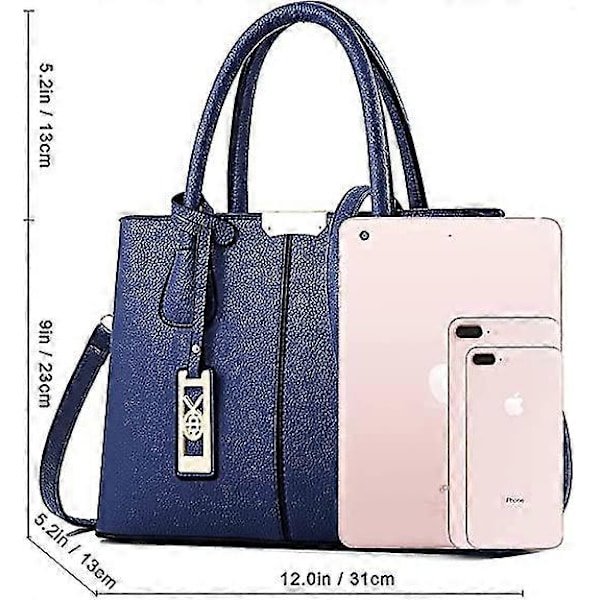 Naisten olkalaukku käsilaukku Nahkainen Crossbody-laukku ja käsilaukut naisille Blue