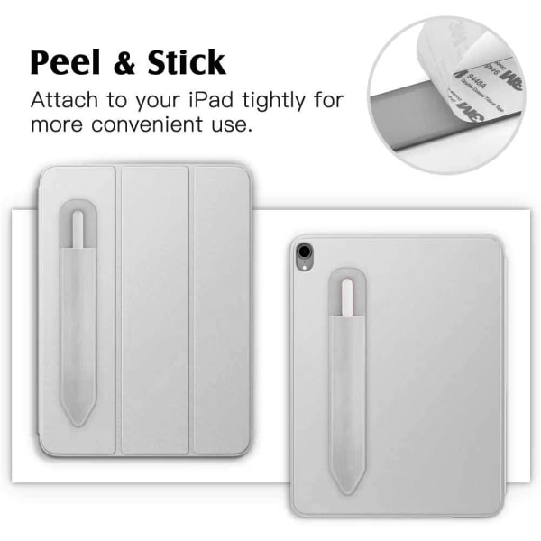 2st kompatibel med apple case - grå. Avtagbar ficka med elastisk läderärm