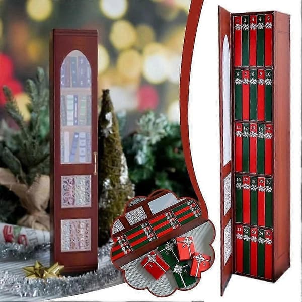 Miniboksprydnad Julkalender 2025 Julkalender med 24 böcker 25-26