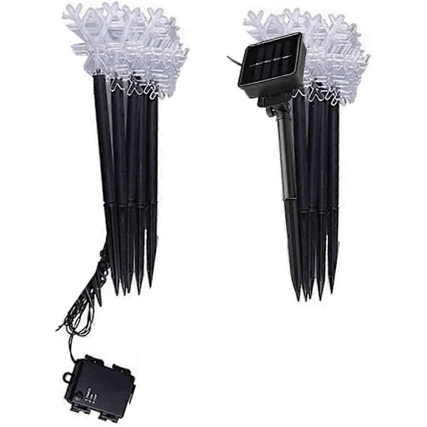 LED Julelys for Sti Hjem Juledekorasjonslys Snøfnugglys (Uten Batteri)