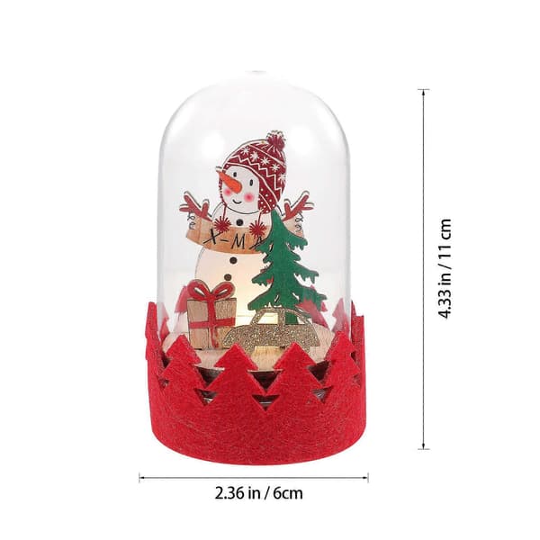 Jul LED-upplyst Snögubbe i Trä för Hemmafest