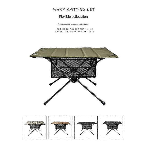 Sammenfoldelig campingbord opbevaringsnetpose under bordet netpose campingbord opbevaringspose