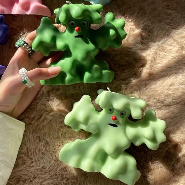 Söt liten för monster silikonljusform tvålformar DIY handgjord aromaterapi ljusframställning gips present heminredning L