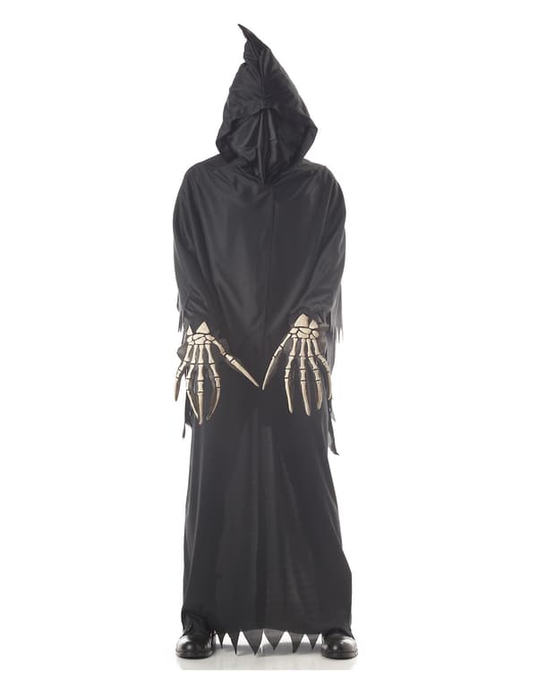 Grim Reaper Horror Ansiktsløs Mester Deluxe Halloween Guttekostyme