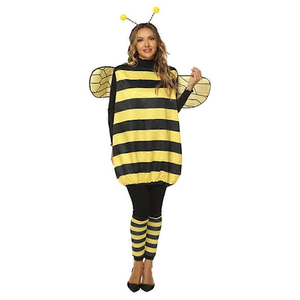 S-xxl BUMBLE BEE Kostume Voksen Insekt Party Dame Lady Bug Outfit 100% Helt ny M
