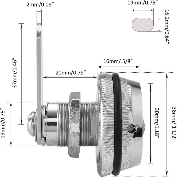 Combination Cam Lock Security Lock - A Set of 2 Coded Locks for Securing Cabinets, Drawers, Mailboxes, Doors, and Furniture.