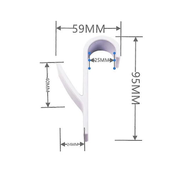 Pxcl Radiator Hook, Håndkletørker Radiator Hook, Hvit Plast, Sett Med 2