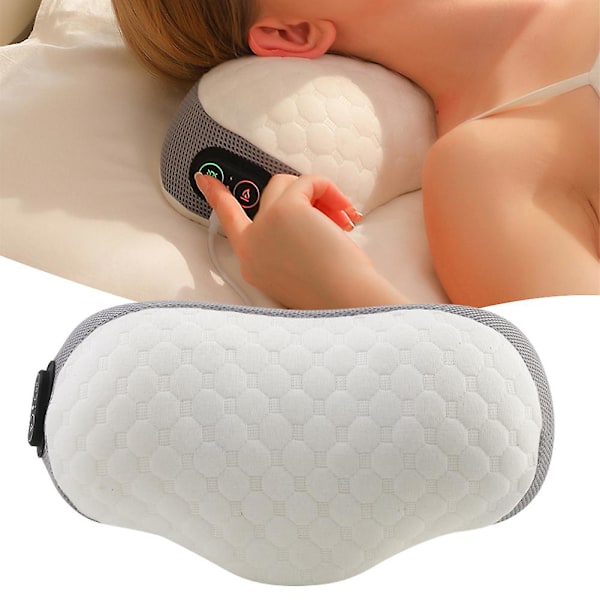 Elektrisk Nackmassagekudde Hållbar Konstant Temperatur Massager för Kvinnor Män Äldre White