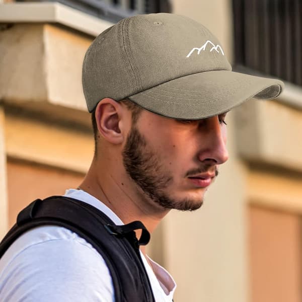 Herr Basebollkeps Bomull Broderad Solhatt Unisex Justerbar C