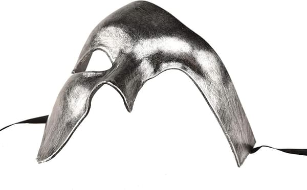 Herrmask Phantom of the Opera maskeradmask halvmask (Svart)