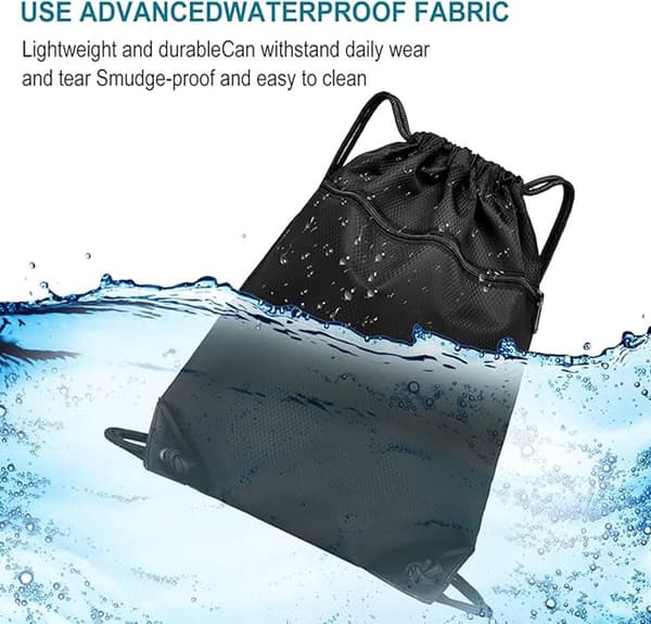 Drawstring Gym Bag - Large Capacity 50*40cm Drawstring Backpack - Swimming Sports Bag - 600D Thickened - Waterproof and