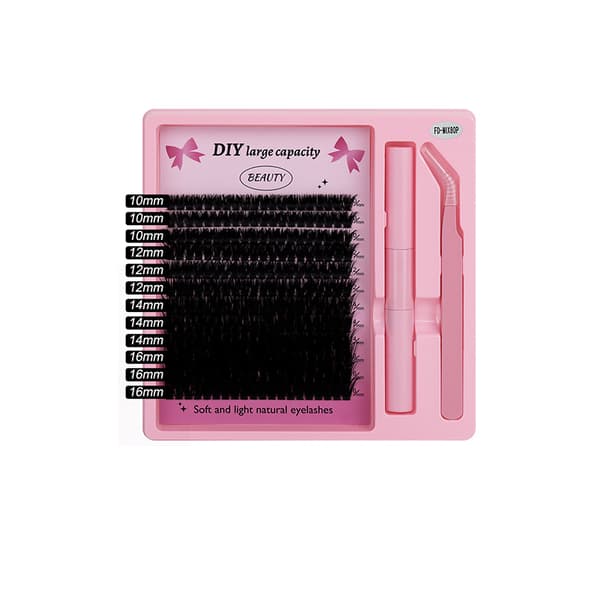 False Eyelash Set (240 Clusters) - Natural Look, Reusable, DIY Application Model 3 59