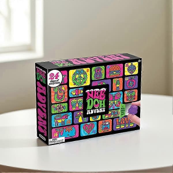 2025 Leksaksadventskalender 24 st söta mini-klämleksaker Barnpresent 25-26