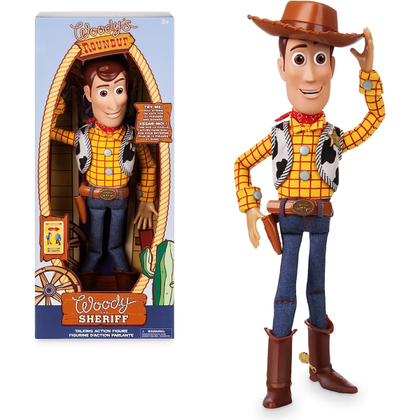 Woody Interactive Talking Action Figur från Toy Story 4,15 tum, har 10+ engelska fraser, interagerar med andra figurer, avtagbar hatt, åldrar 3+