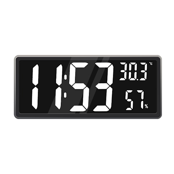 Stor digital vægur med digitalt display vit