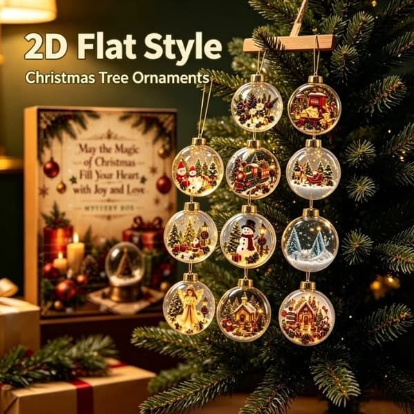 Julkalender 2026 – 24-dagars mystisk överraskningsnedräkning Akrylplatt d