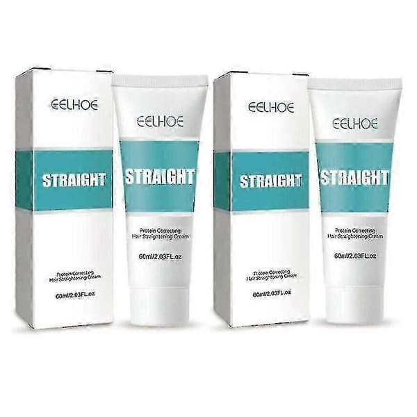 2st Proteinutjämnande Håruträtningskräm Slät Rak Hårvård 60ml