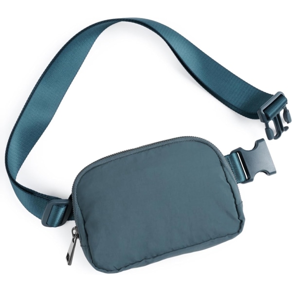 Unisex mini bältesväska med justerbar rem Liten Fanny Pack för träning Löpning Resa Vandring, blå