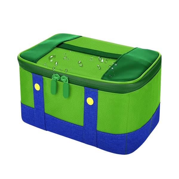 Cute Switch Carrying Case for Nintendo Switch/Lite/OLED, Portable Soft Shell Waterproof Messenger Bag Oxford for NS SD Console Dock JoyCons Accessories Green