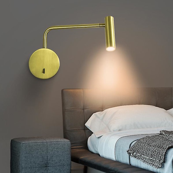 Væglampe til soveværelse, 3000K varm hvid LED sengelampe, velegnet til indendørs seng, kontorstol, sofa