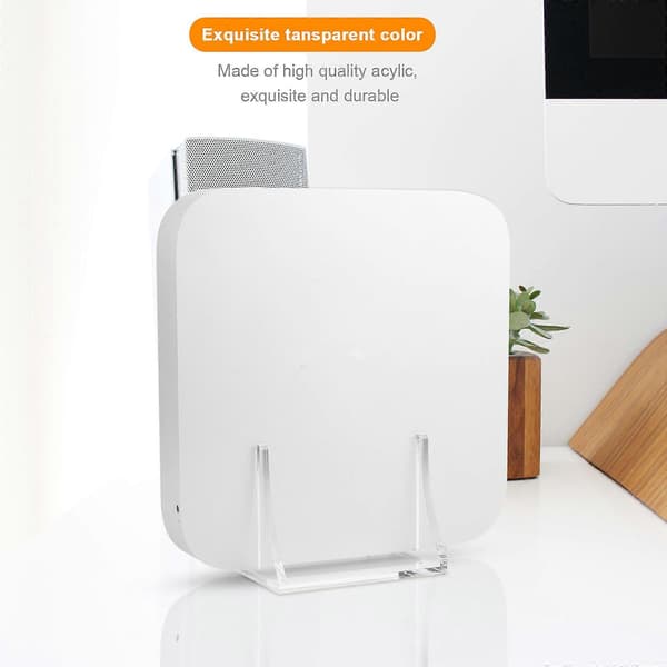 Desktop opbevaringsstativ til M1 Host Mac-Mini akrylstativ router køleholder