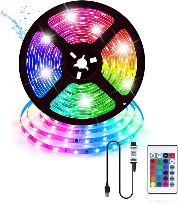 RGB LED-strip USB 5M LED-strip LED-lys