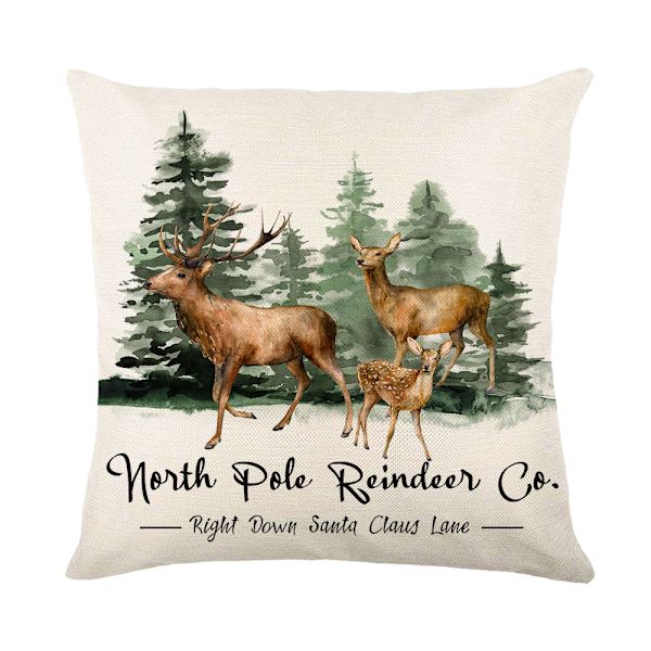 Juleputetrekk 45x45cm - Merry Christmas - Kasteputetrekk Vinter Julepynt Til Hjemmet Tre Dee Style 3